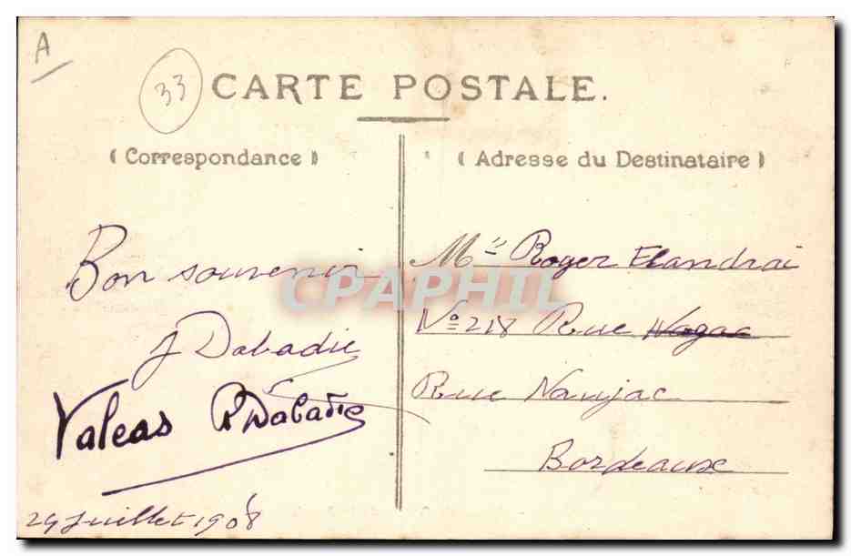 CPA Militaria Brouette Saint Medard en Jalle Poste de garde de la Poudrerie — Rückseite