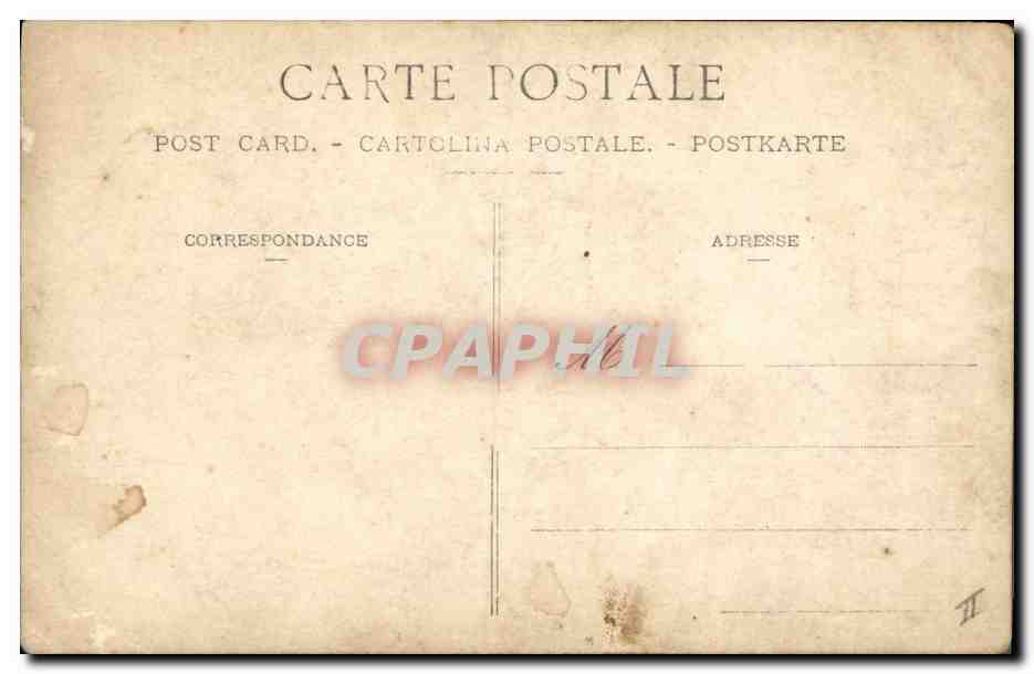CARTE PHOTO Hommes Folklore Brouette  — Verso
