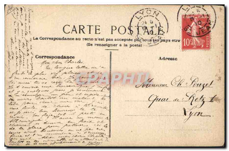Homme en manteau fourré — dessin — éditeur non visible — Verso
