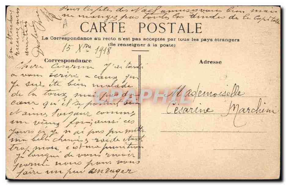 CPA Fantaisie (dessin a la main) Homme Saint Leon c'est dans la nature — Back
