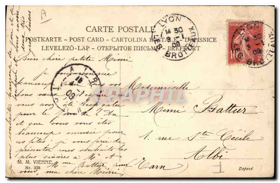 CPA Fantaisie Femme — Achterkant