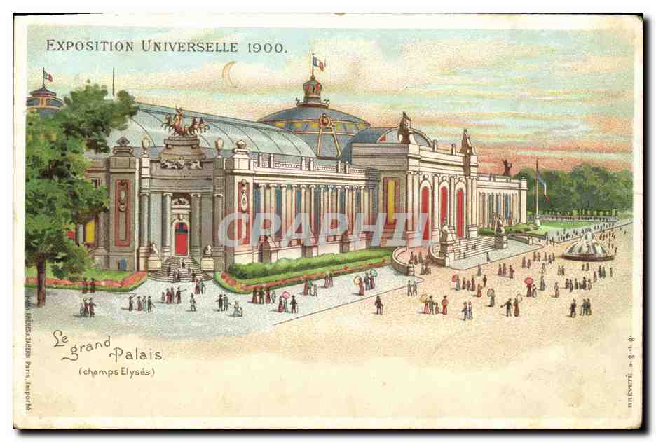 CPA Carte transparente Paris Exposition Universelle 1900 Le grand palais Champs Elysees
