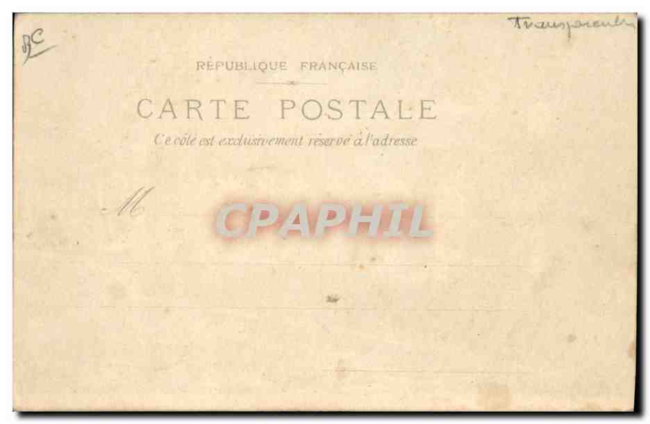 CPA Carte transparente Paris La Gare d'Orleans Quai d'Orsay — Rückseite