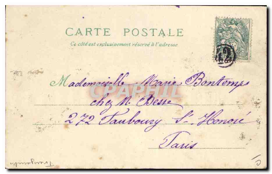 CPA Carte transparente Versailles Palais du Grand Trianon — Rückseite