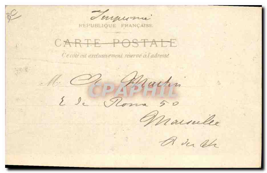 CPA Carte transparente Paris Le panorama des sept ponts Tour Eiffel — Rückseite