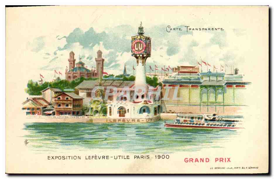 CPA Carte transparente Paris Exposition Lefevre Utile Paris 1900 Grand Prix