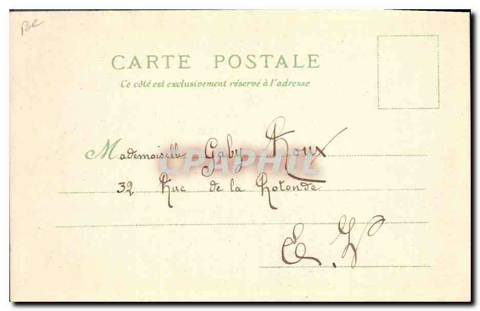 CPA Carte transparente Amour & Psyche  — Rückseite