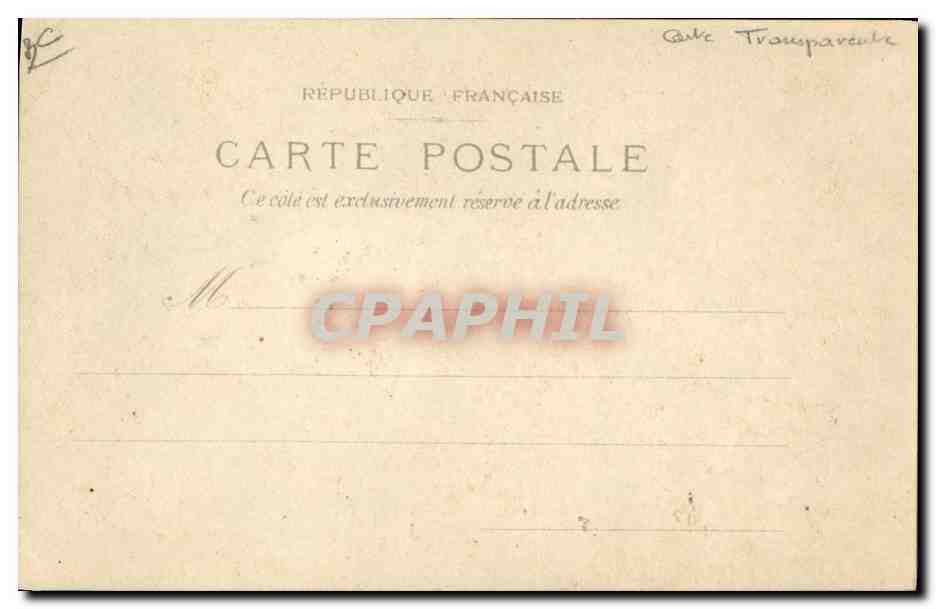 CPA Carte transparente Cavallieri — Rückseite