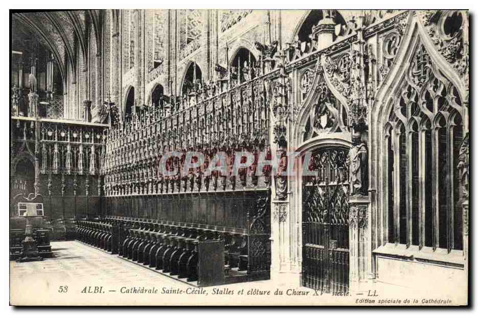 CPA Orgue Albi Cathedrale Sainte Cecile Stalles et cloture du choeur 