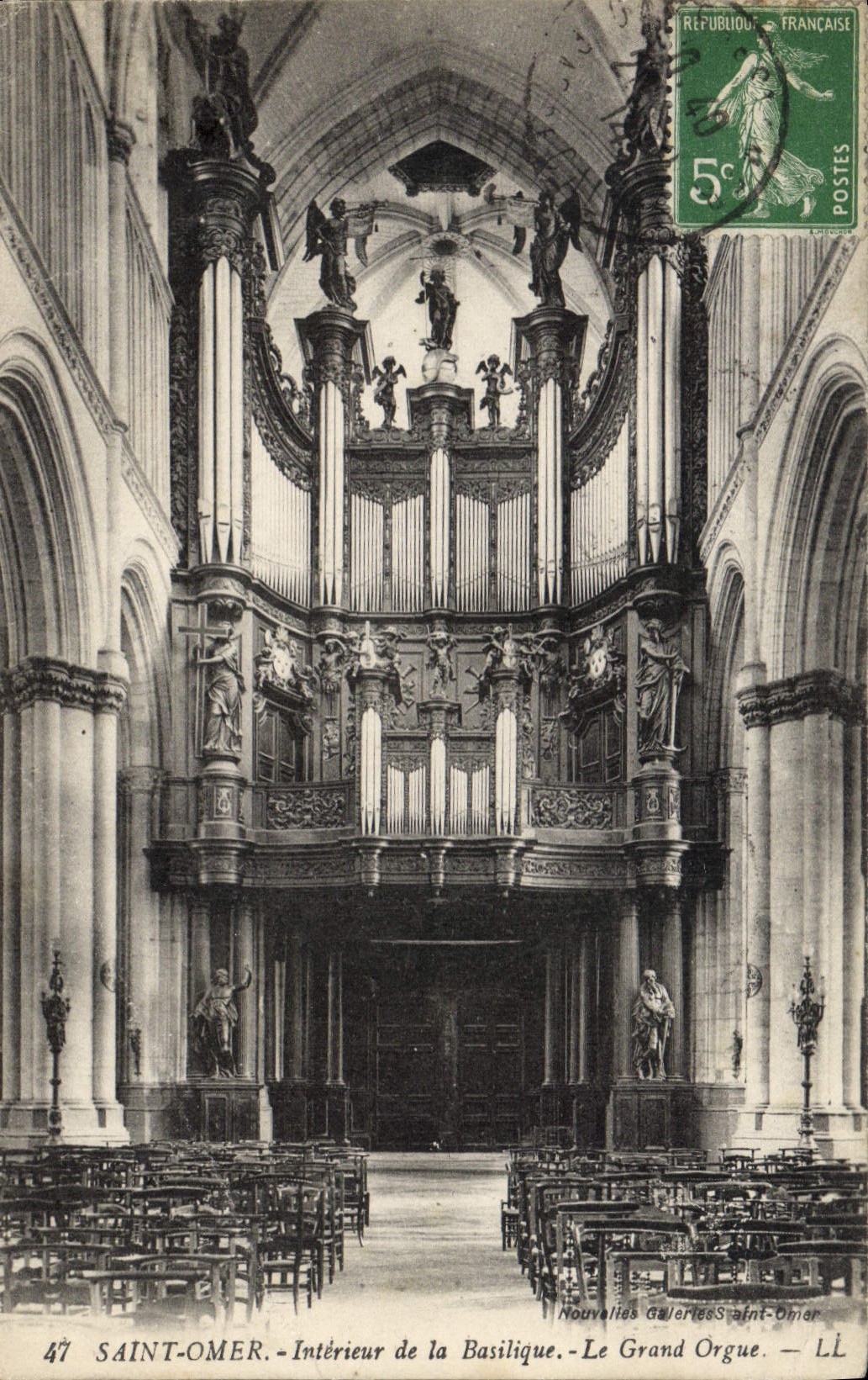 Saint-Omer — Intérieur de la Basilique — Le Grand Orgue — LL