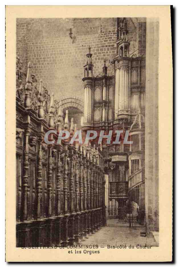 CPA Orgue Saint Bertrand de Comminges Bas cote du choeur et les orgues