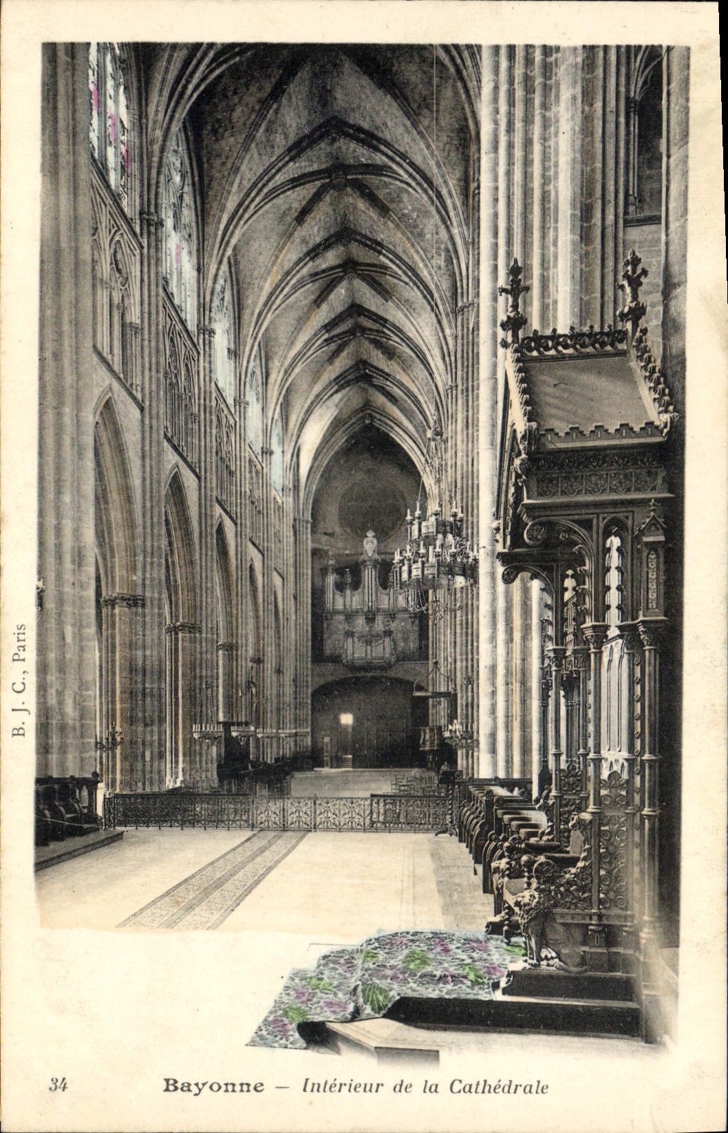 CPA Orgue Bayonne Interieur de la cathedrale