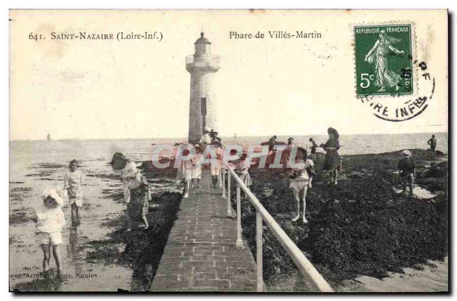 CPA Phare de Villes Martin Saint Nazaire Enfants