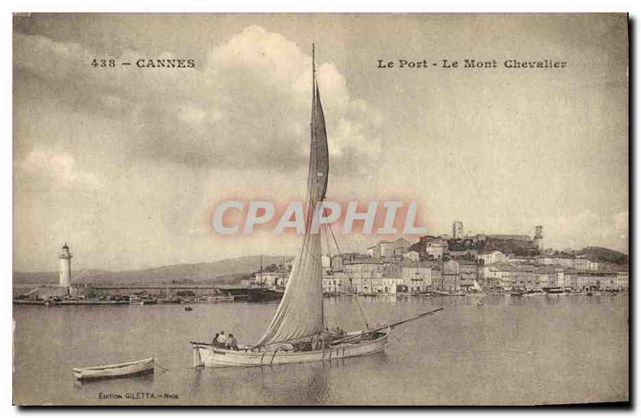 CPA Phare Cannes Le Port Mont Chevalier