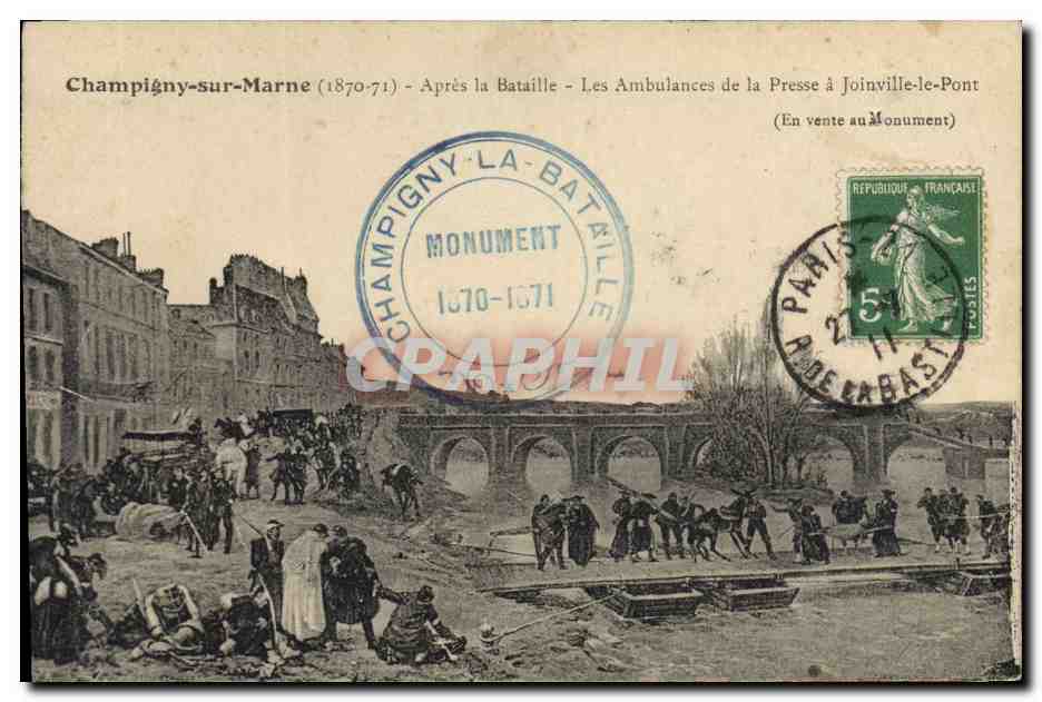 Champigny-sur-Marne (1870-71) - Après la Bataille - Les Ambulances de la Presse à Joinville-le-Pont — Monument