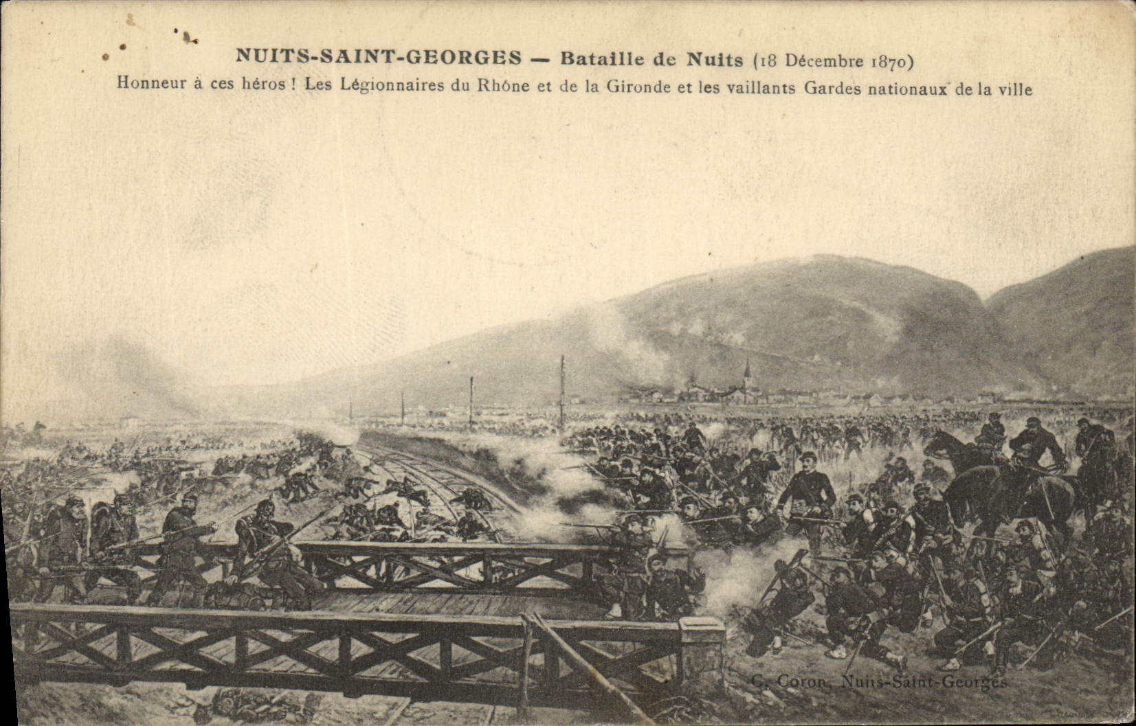 Nuits-Saint-Georges — Bataille de Nuits (18 Décembre 1870) — C. Coron, Nuits-Saint-Georges