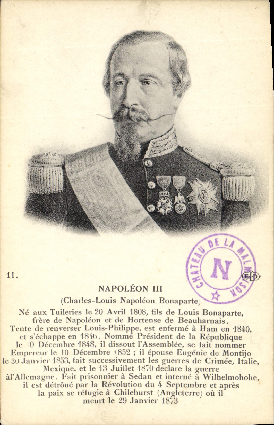 Napoléon III — biographie — Château de la Malhoste