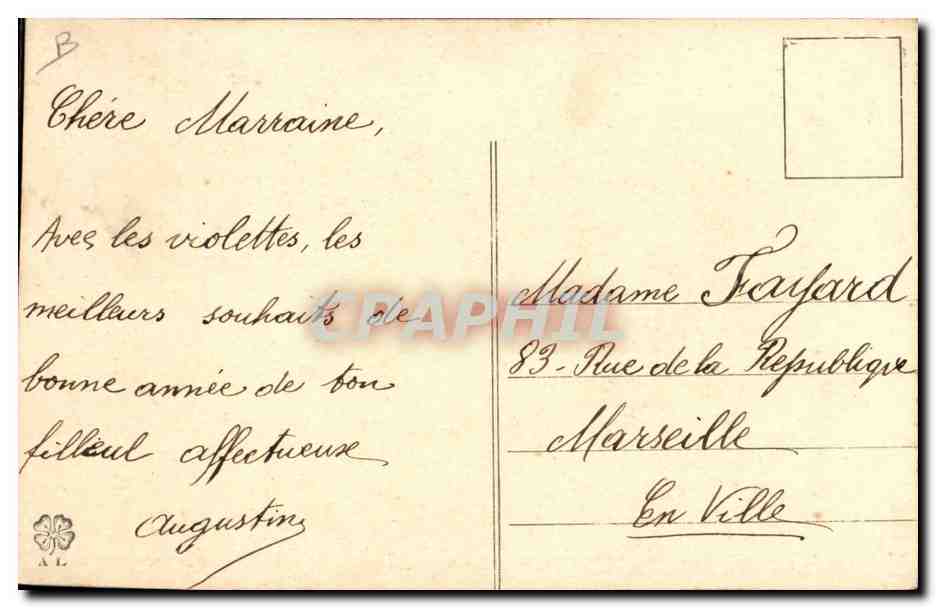 CPA Fantaisie Tissee  — Rückseite