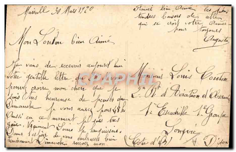 CPA Fantaisie Tissee Fer a cheval Poisson 1er Avril — Verso