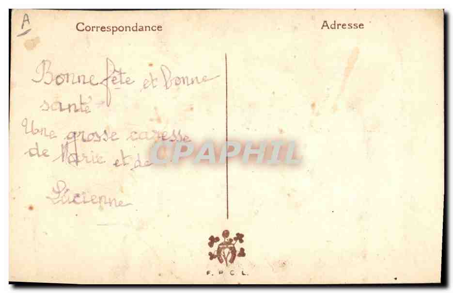 CPA Fantaisie Tissee  — Rückseite