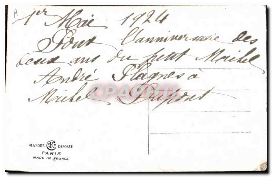 CPA Fantaisie Tissee  — Rückseite