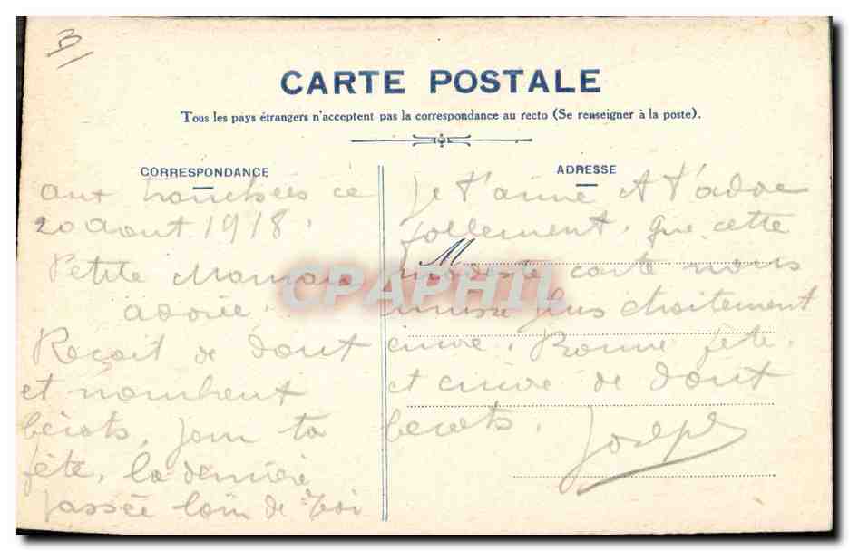 CPA Fantaisie Tissee Fer a cheval — Rückseite