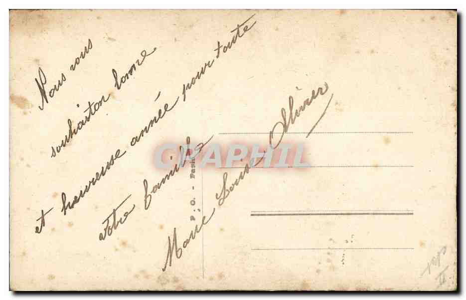 CPA Fantaisie Tissee Fer a cheval — Rückseite
