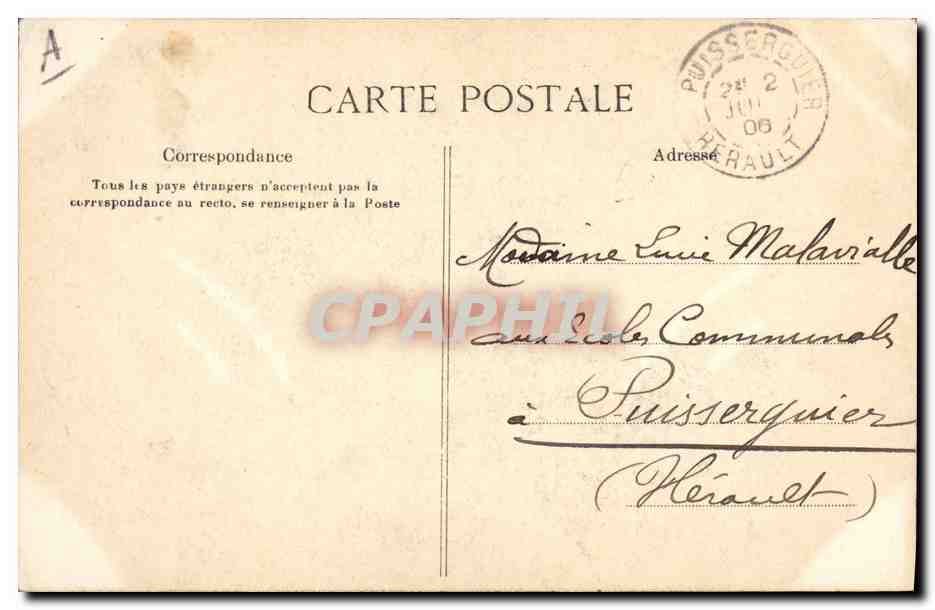 CPA Folklore Vieillard des environs de Concarneau — Verso