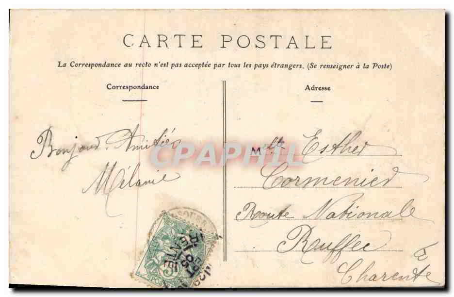 CPA Folklore Guerande Le galant paludier — Verso