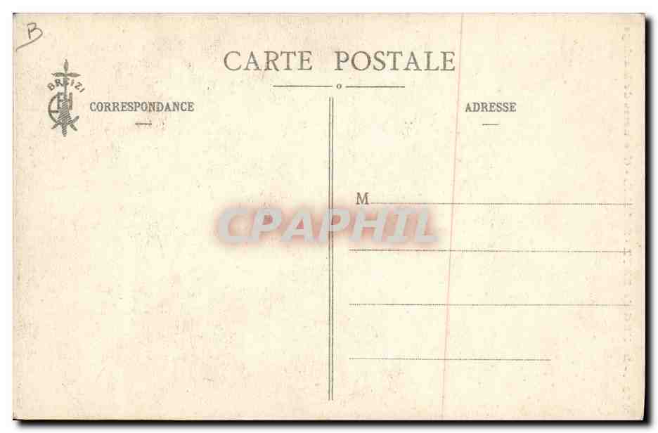 CPA Folklore Bourg de Batz Costumes de mariage — Verso