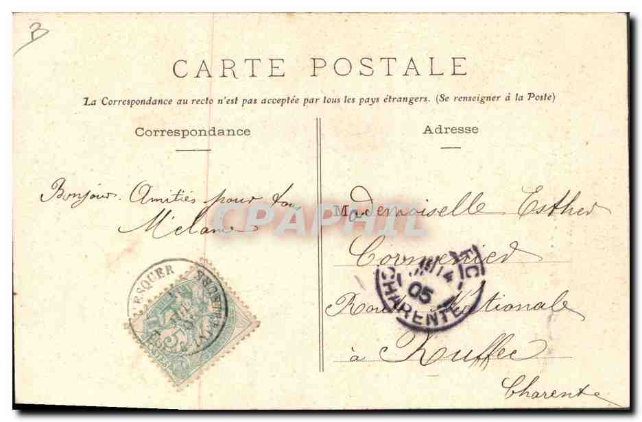 CPA Folklore Pays de Guerande Saille Maries Fille et garcon d'honneur — Verso