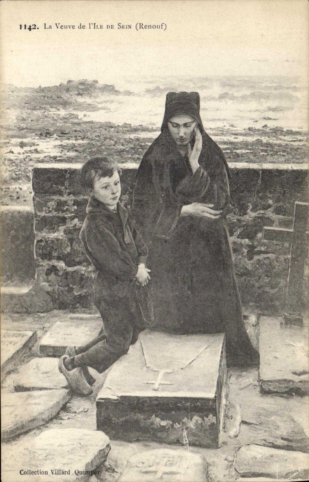 CPA Folklore La veuve de l'Ile de Sein Renouf