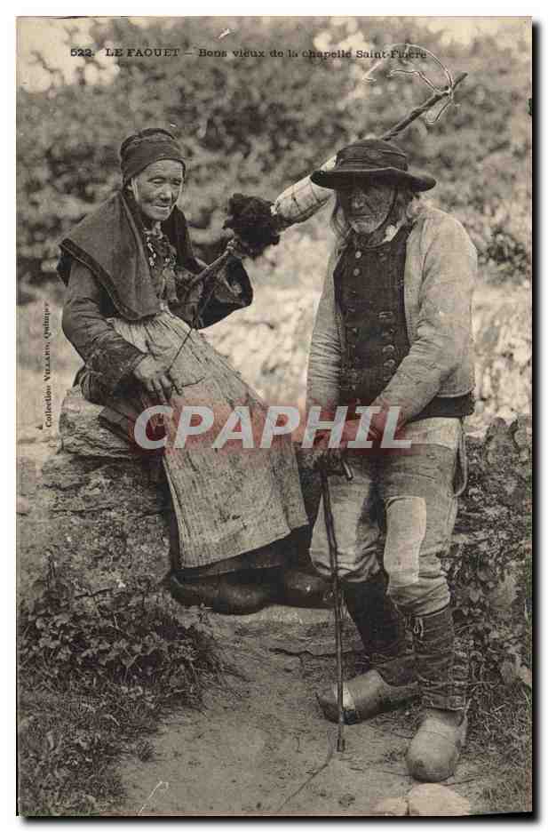 CPA Folklore Le Faouet Bons vieux de la chapelle Saint Fiacre