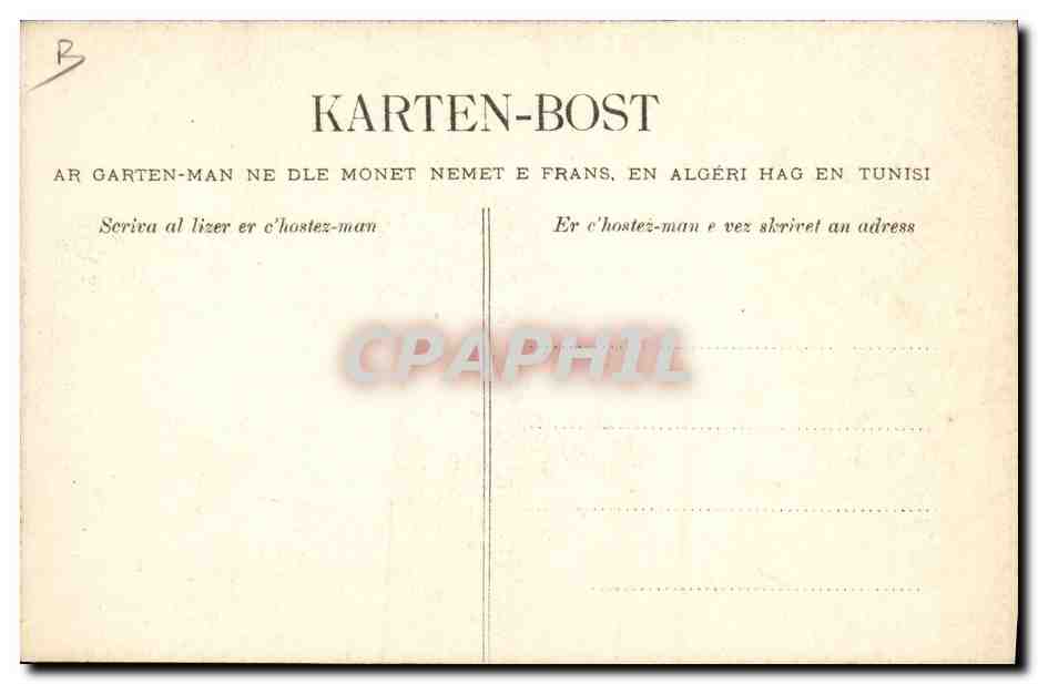 CPA Folklore Le Faouet Bons vieux de la chapelle Saint Fiacre — Verso