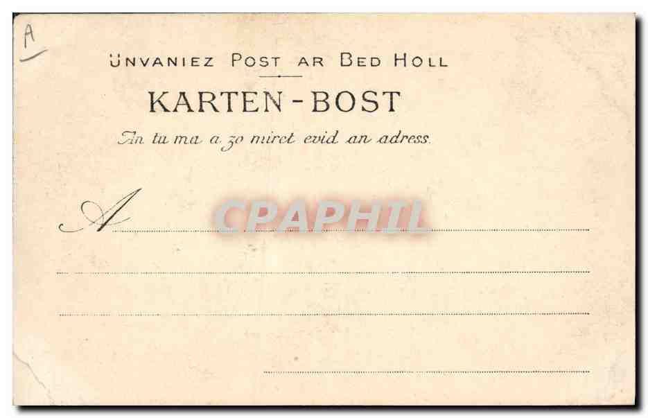 CPA Folklore Un gars de Ploare environs de Douarnenez  — Verso