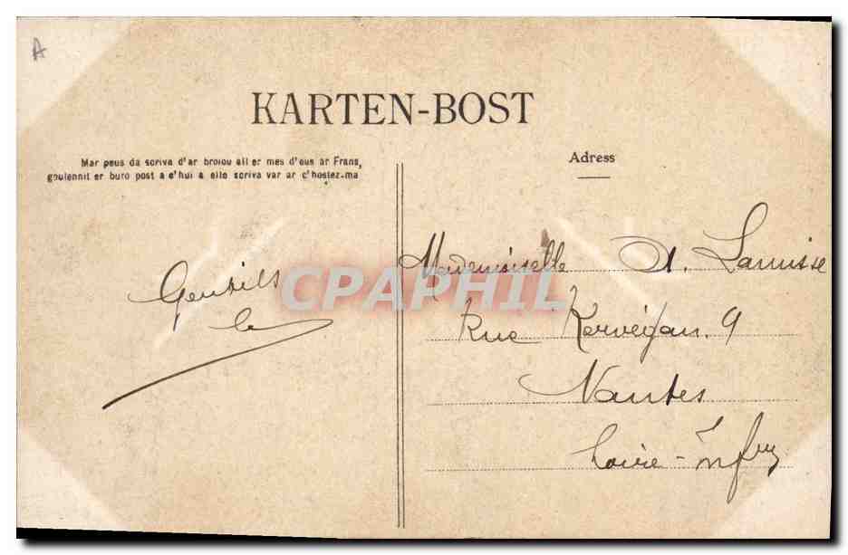 CPA Folklore Maries de Scaer Mariage — Verso