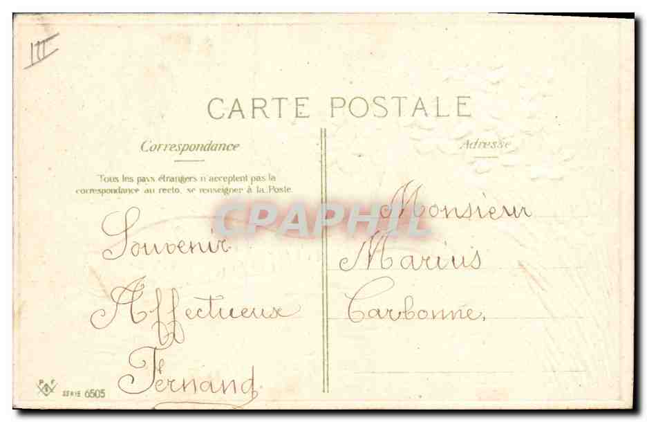 CPA Fantaisie Fleurs Poisson 1er Avril — Verso