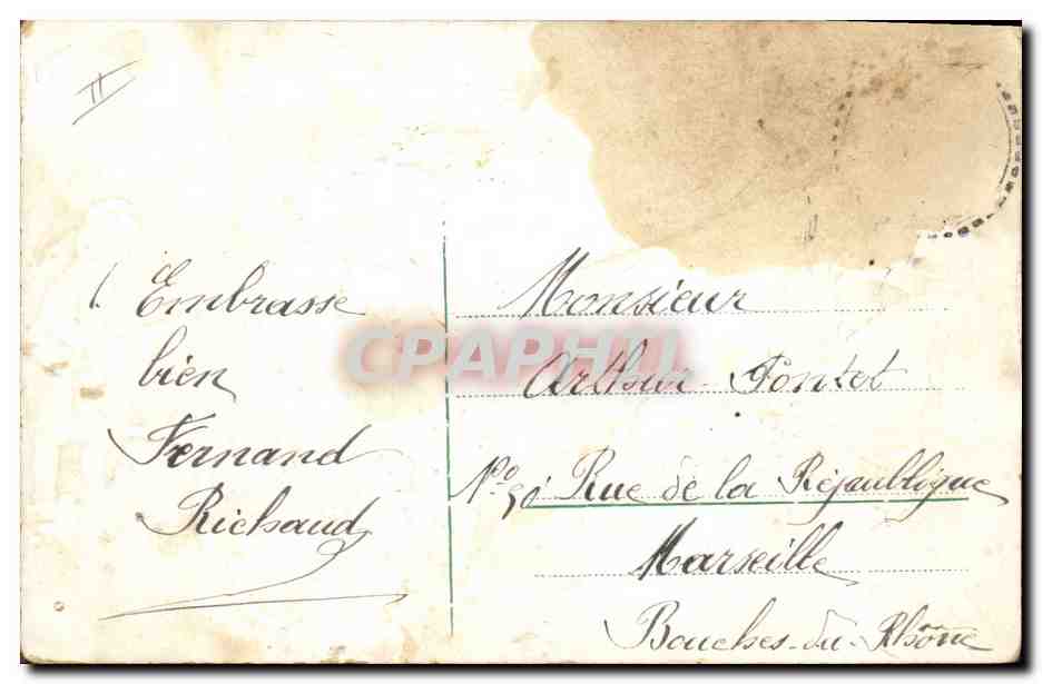 CPA Fantaisie Fleurs Enfants Caleche Cheval — Rückseite