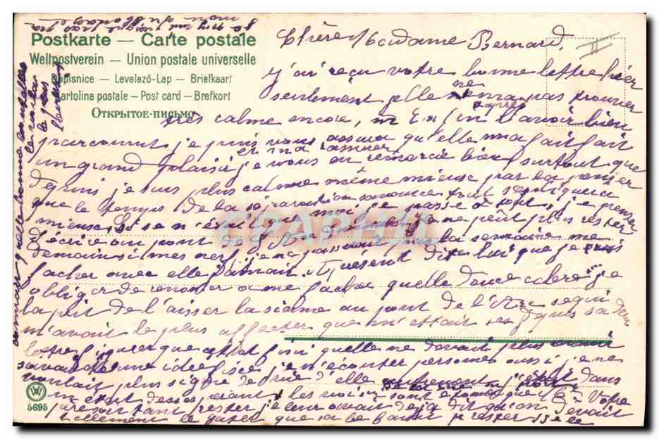 CPA Fantaisie Fleurs  — Verso