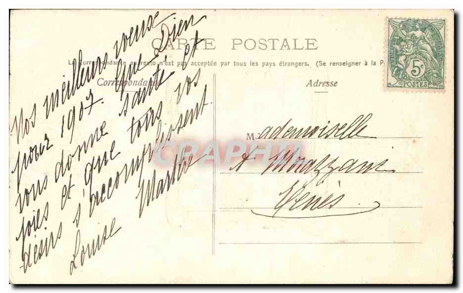 CPA Fantaisie Fleurs Femme — Verso