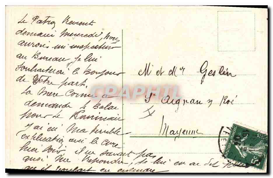 CPA Fantaisie Fleurs  — Rückseite