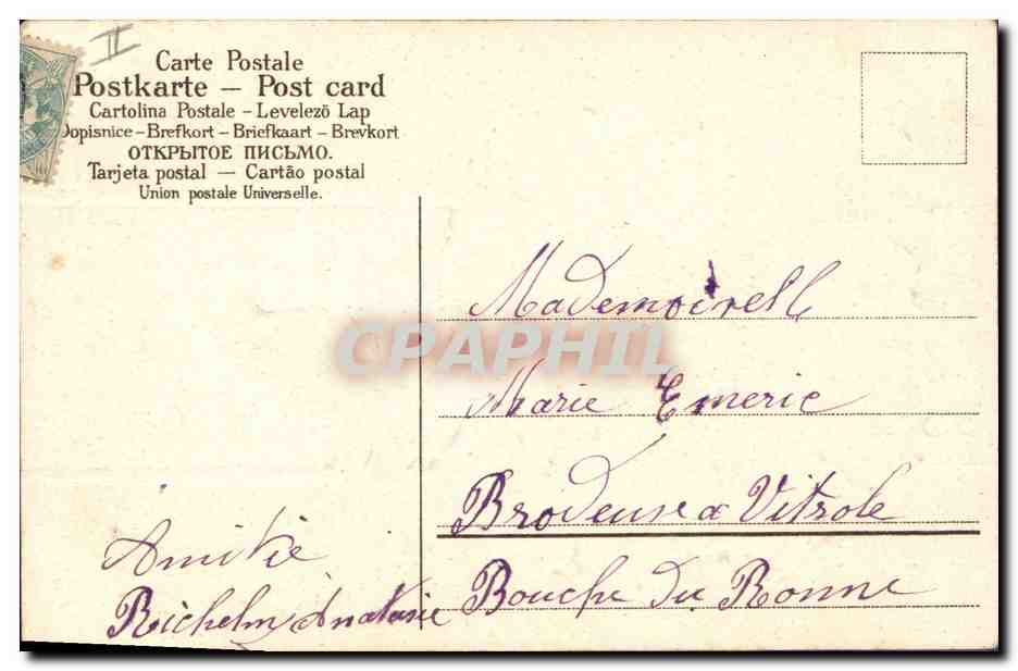 CPA Fantaisie Fleurs  — Verso