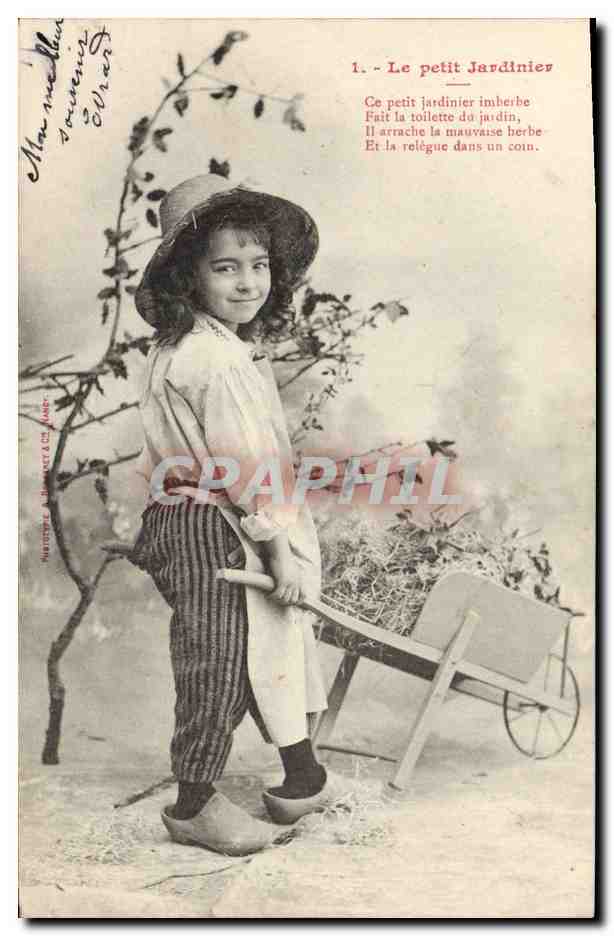 CPA Brouette Enfant Le petit jardinier 
