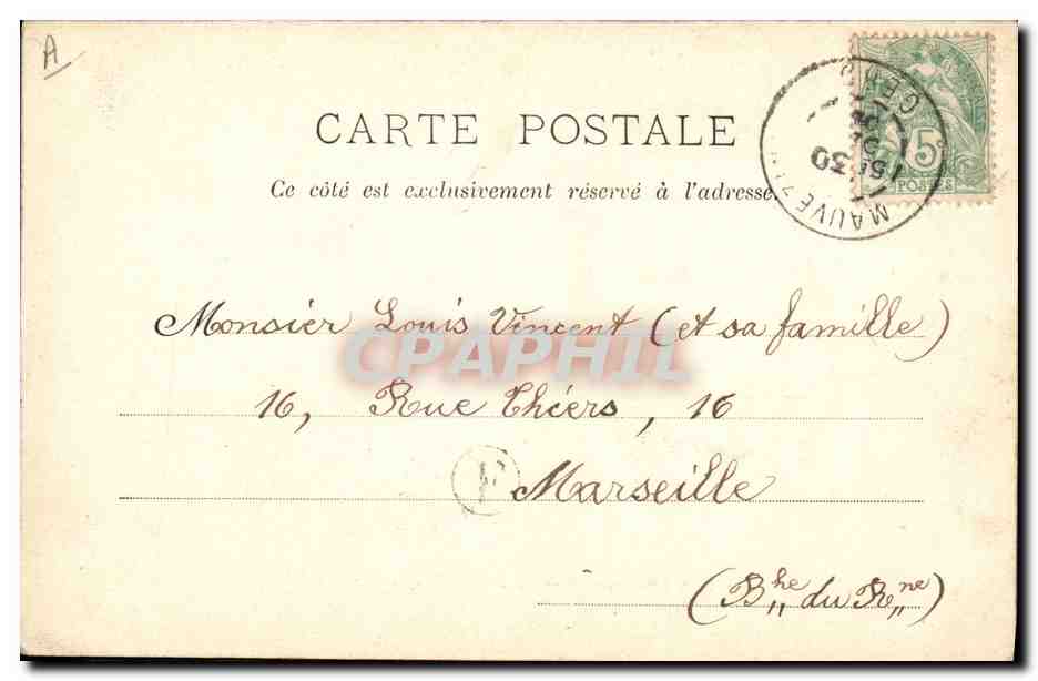 Maurey — Scènes militaires. — La corvée de quartier — Dr. Marqué — Verso
