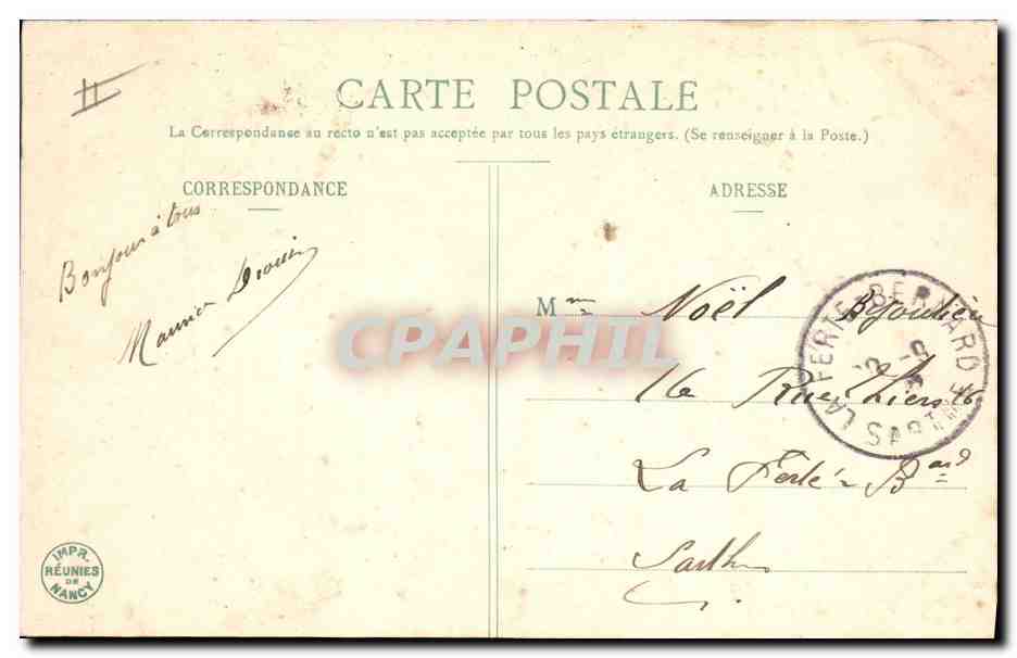 CPA Brouette En route pour le marche aux fleurs Femmes — Verso