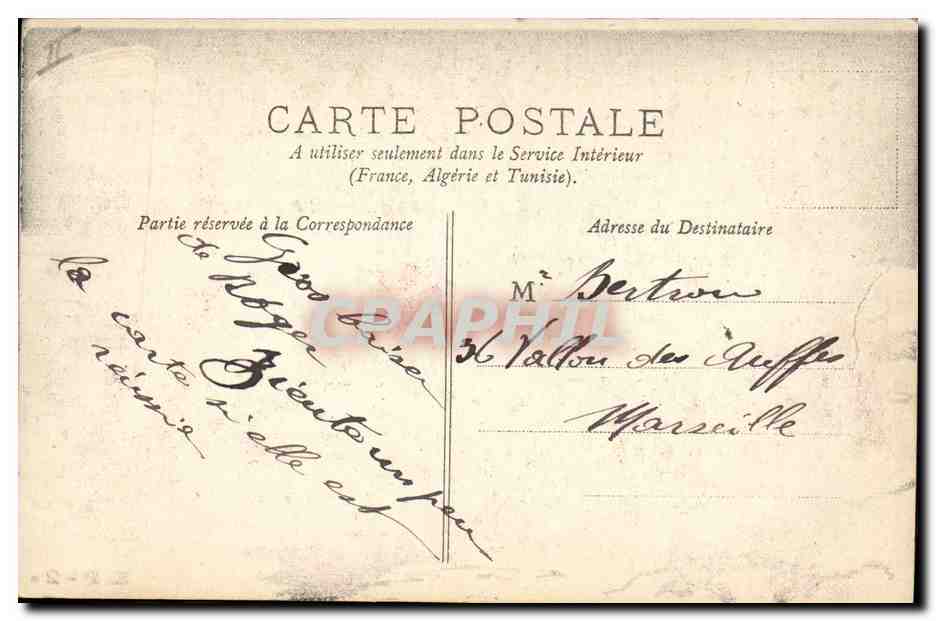 CPA Brouette Militaria Imprevu du metier — Rückseite