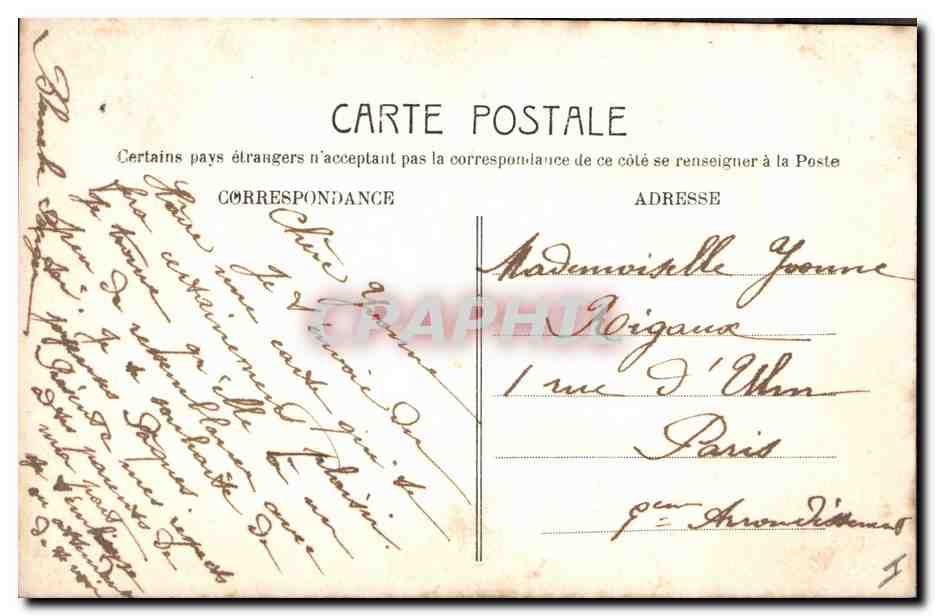 CPA Brouette Femme Paques Fleurs — Rückseite