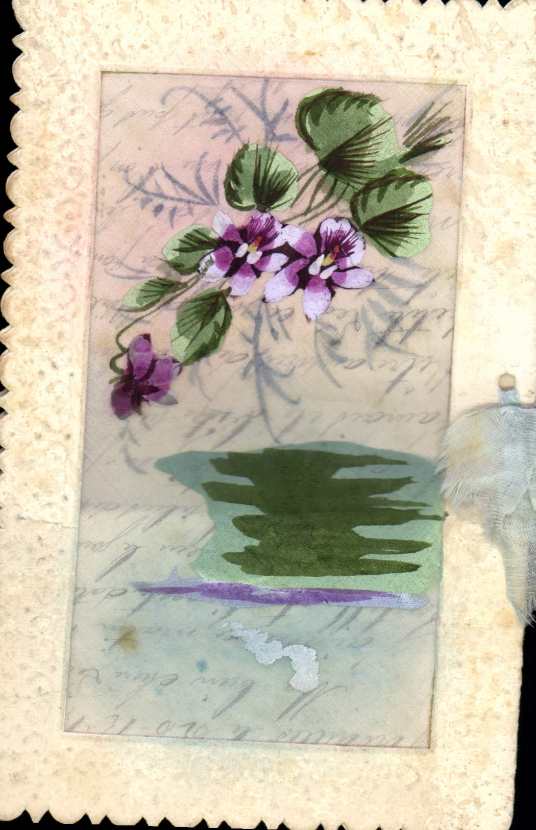 CPA Fantaisie Fleurs (dessin a la main) 