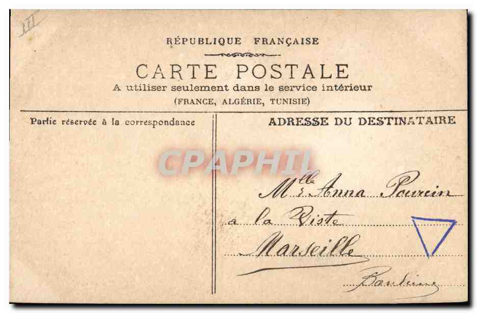 CPA Fantaisie Fleurs (dessin a la main)  — Verso