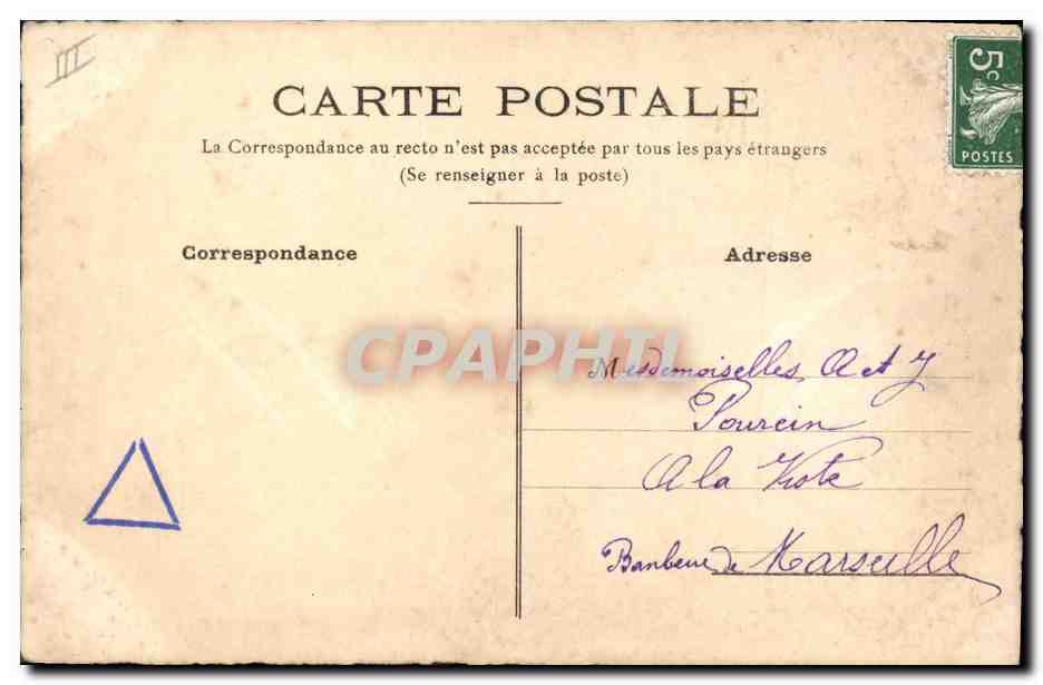 CPA Fantaisie Fleurs (dessin a la main)  — Verso